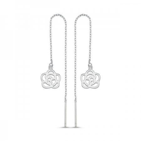 Cercei argint 925 rodiat cu floricele - Be Nature ETU0056 [0]